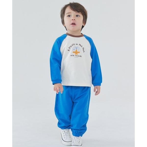 セットアップ 「SOFT＆」「セットアップ」Parkプリント長袖トップス＆パンツ キッズ 子供服 男...