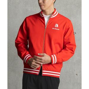 ブルゾン アウター 「MENS」バック刺繍ニットブルゾン メンズ