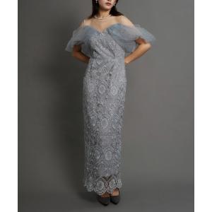 ドレス offsholder lace dress