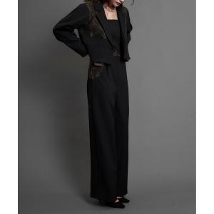 パンツドレス jacket set pants dress