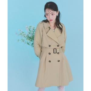 トレンチコート コート ウエストベルトショートトレンチコート レディース