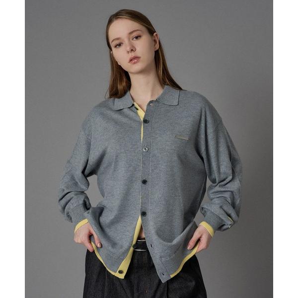 シャツ LAYERED COLOR KNIT SHIRT CARDIGAN / レイヤードカラーニッ...
