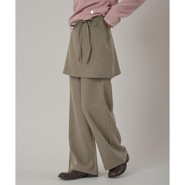 スラックス パンツ 「set item」skirt ＆ easy pants / レイヤードスカート...
