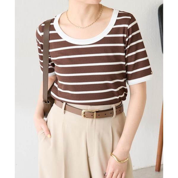 tシャツ サーマルボーダーハーフスリーブ レディース