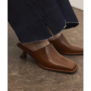 サンダル スクエアミュール レディース