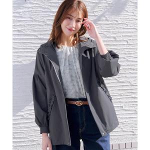 コート アウター ボリュームスリーブマウンテンフーディー レディース