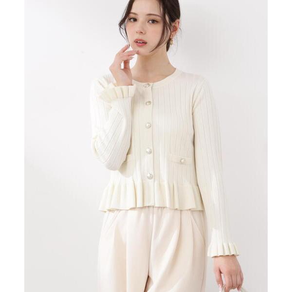 ニット セーター 「ウォッシャブル/UV」ボタン付きペプラムニット / 1216170209 レディ...