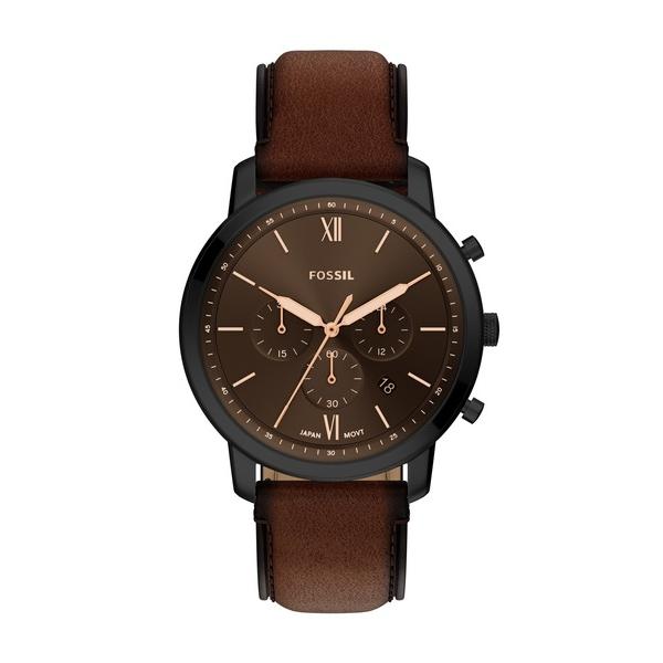 腕時計 フォッシル 腕時計 メンズ アナログ レザー FS6163 メンズ