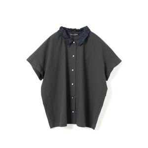 ブラウス シャツ mizuiro ind ワッシャーカラーワイドシャツ レディース