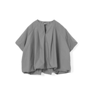 ブラウス シャツ mizuiro ind バルーンノーカラーシャツ レディース