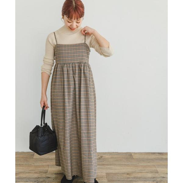 「ITEMS URBANRESEARCH」 キャミソールワンピース FREE ブラウン レディース