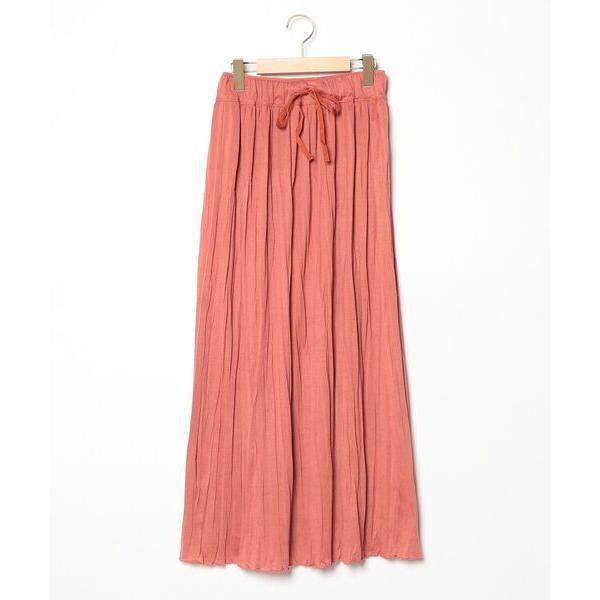 「TOMORROWLAND」 プリーツスカート 36 バーガンディー レディース