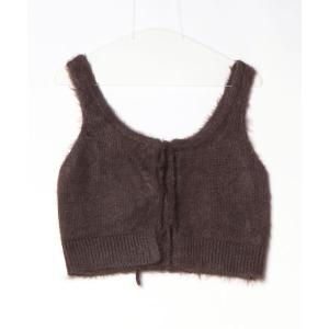 「titivate」 ニットベスト S ブラウン レディース
