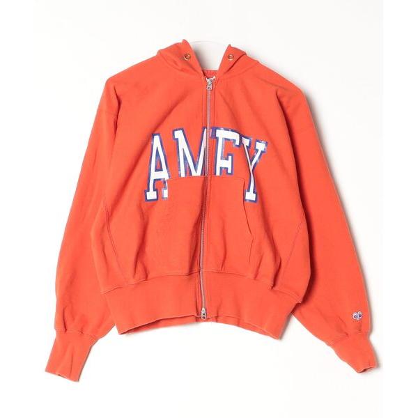 「AMERICANA」 ジップアップパーカー - レッド レディース