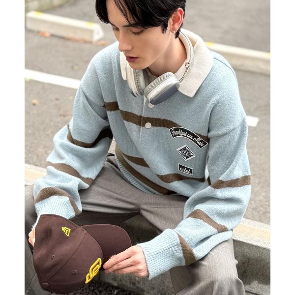 「Java」 長袖ニット MEDIUM ブルー メンズ