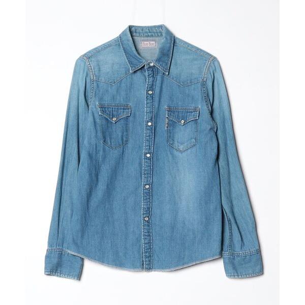 「BLUE BLUE」 長袖シャツ 2 ブルー レディース