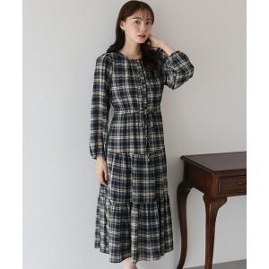 「BLUEEAST」 長袖ワンピース MEDIUM ネイビー レディース
