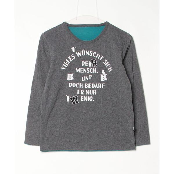 「Design Tshirts Store graniph」 長袖Tシャツ SS グレー メンズ