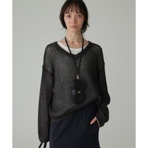 ニット セーター 2WAYリネンプルオーバー レディース