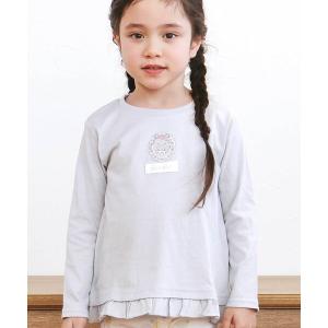 tシャツ 「スララク/防汚加工/オーガニックコットン」ときめきデザイン女の子長袖Tシャツ(80~130cm) キッズ 子供服 女の子