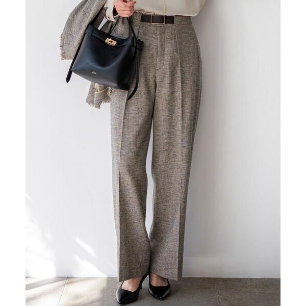 パンツ リネンライクブッチャー ワイドパンツ レディース