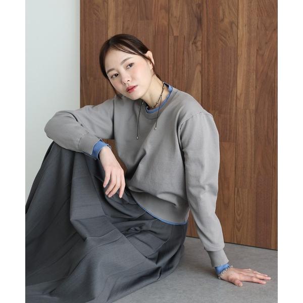 ニット セーター バイカラーレイヤードニット レディース