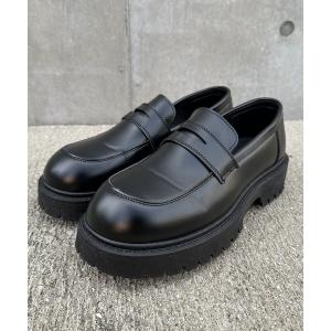 ローファー 厚底4.5cmハイソール コインローファー メンズ