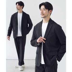 セットアップ 「防シワ」機能性シングルテーラードジャケット＆イージースリムパンツ セットアップ メンズ