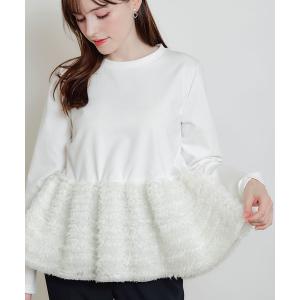 tシャツ 裾チュールプルオーバー レディース