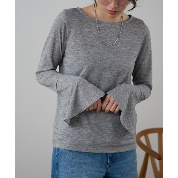 tシャツ フレアスリーブ カットソートップス レディース