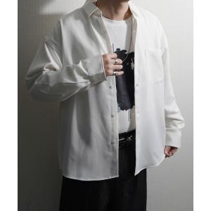 シャツ モダンテイスト ルーズシルエットロングスリーブシャツ メンズ レディース