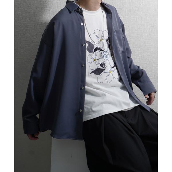 シャツ モダンテイスト ルーズシルエットロングスリーブシャツ メンズ レディース