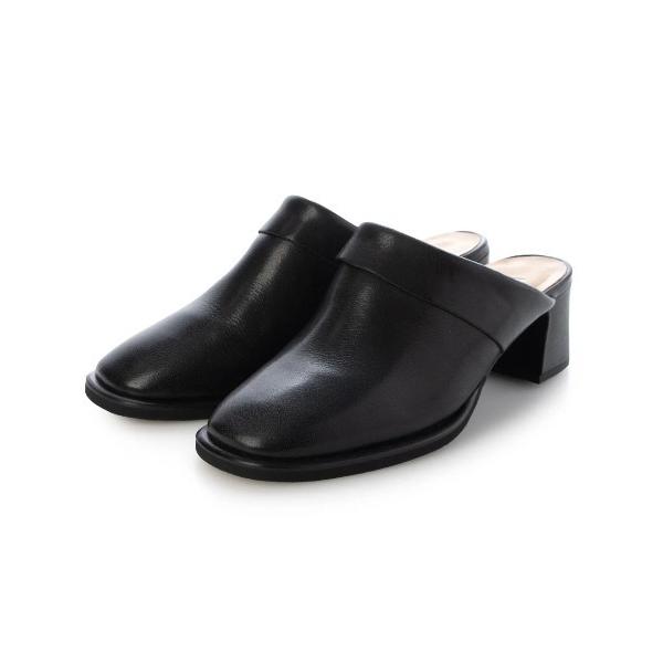 シューズ クラシカルチャンキーヒールミュール レディース