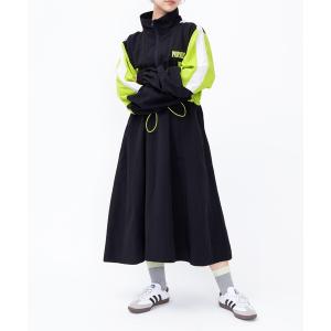 ワンピース 切り替えナイロンワンピース