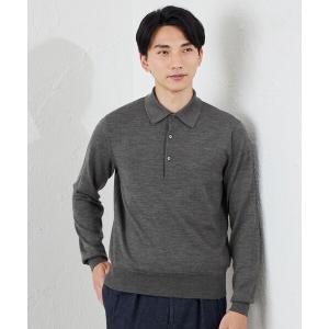 セーター ニット 14Gメリノウールポロ メンズ