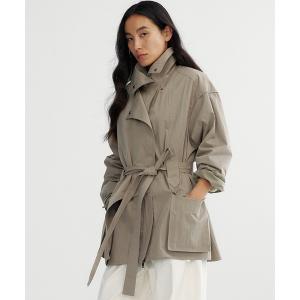 トレンチコート コート 2wayカラー トレンチミドルコート レディース