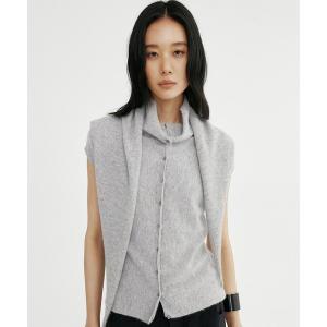 ベスト ジレ タートルネックニットベスト レディース