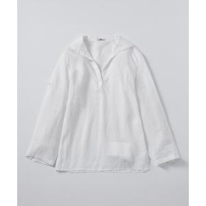 ブラウス シャツ スキッパーリネンシャツ レディース