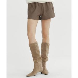 パンツ シンセティックレザー ショートパンツ レディース