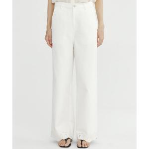 ワイドパンツ パンツ カットワーク ワイドパンツ レディース
