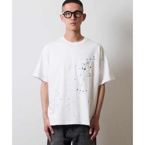 tシャツ HAND PAINTED BASIC HEM PRINTED POCKET T-SHIRT...