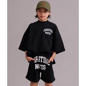 セットアップ 裏毛 ロゴプリント セットアップ 半袖 ショートパンツ「PAIRMANON STREET」 キッズ 子供服 男の子 女の子