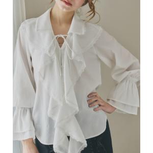 ブラウス シャツ ruffle collared blouse / ラッフルカラーブラウス レディース