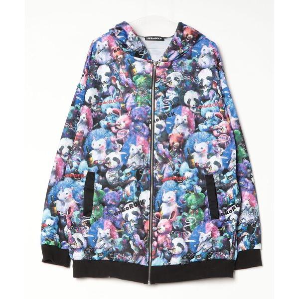 「ankoROCK」 ジップアップパーカー ONE SIZE パープル メンズ