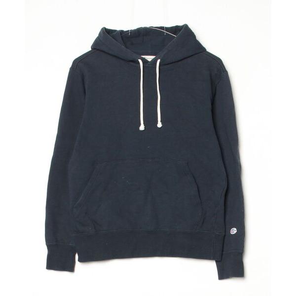 「Champion」 プルオーバーパーカー MEDIUM ネイビー メンズ
