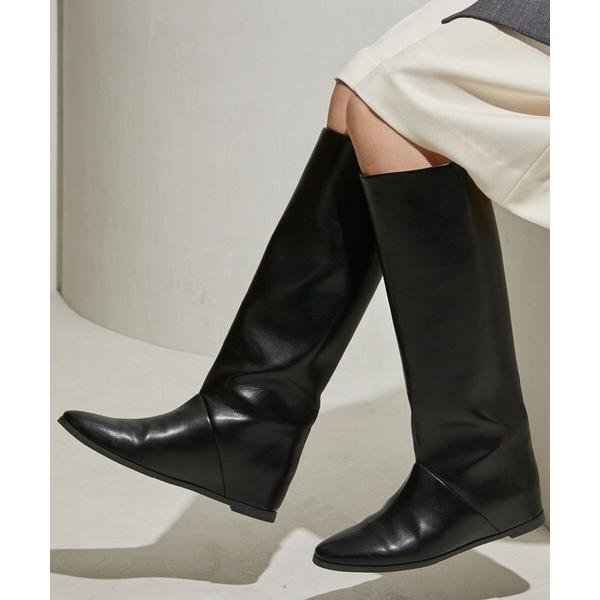 「ATELIER BRUGGE」 ロングブーツ S ブラック レディース