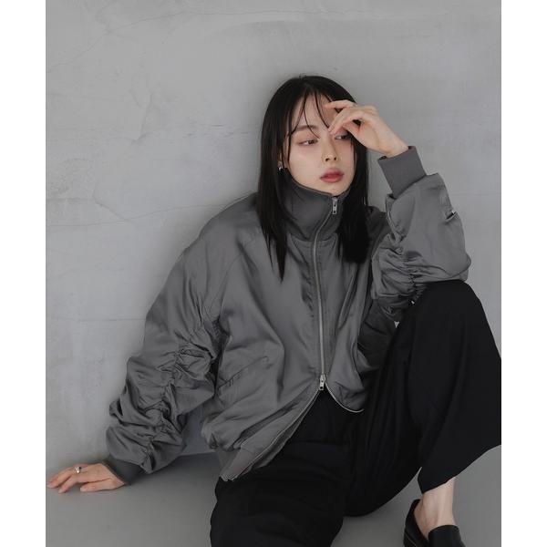 「LIAN」 ブルゾン FREE チャコールグレー レディース