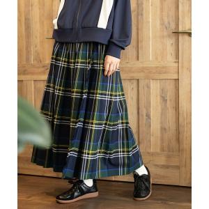 「niko and...」 プリーツスカート LARGE グリーン レディース