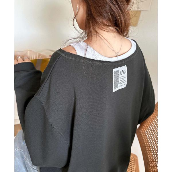 「Java」 スウェットカットソー MEDIUM チャコール レディース