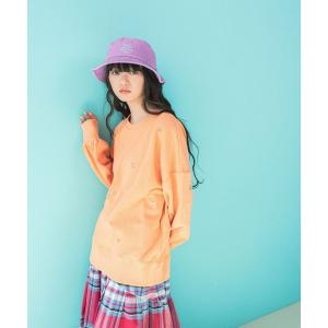 「niko and...」 スウェットカットソー MEDIUM オレンジ レディース